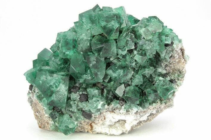 Fluorescent Green Fluorite Cluster - Diana Maria Mine, England #208871